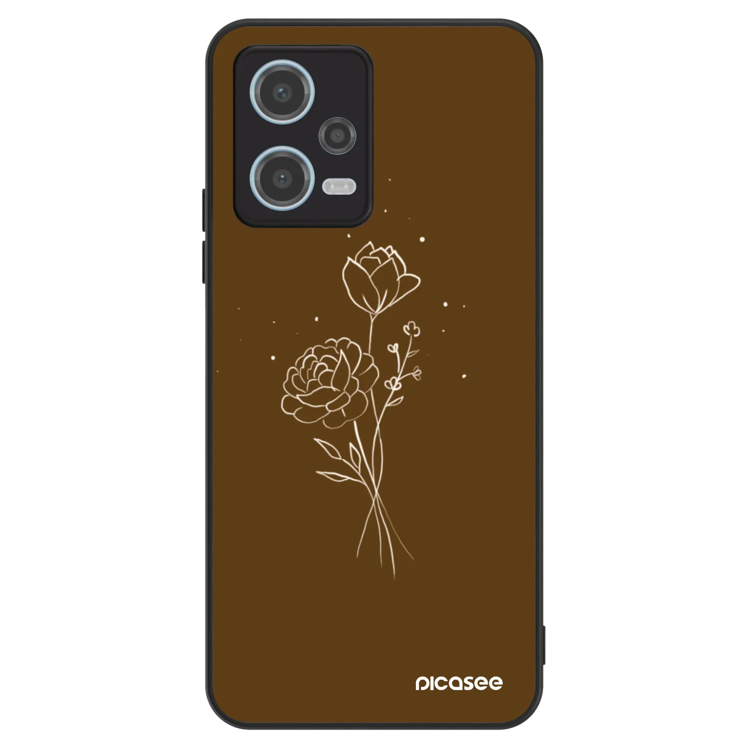 Picasee ULTIMATE CASE pro Xiaomi Redmi Note 12 5G - Brown flowers