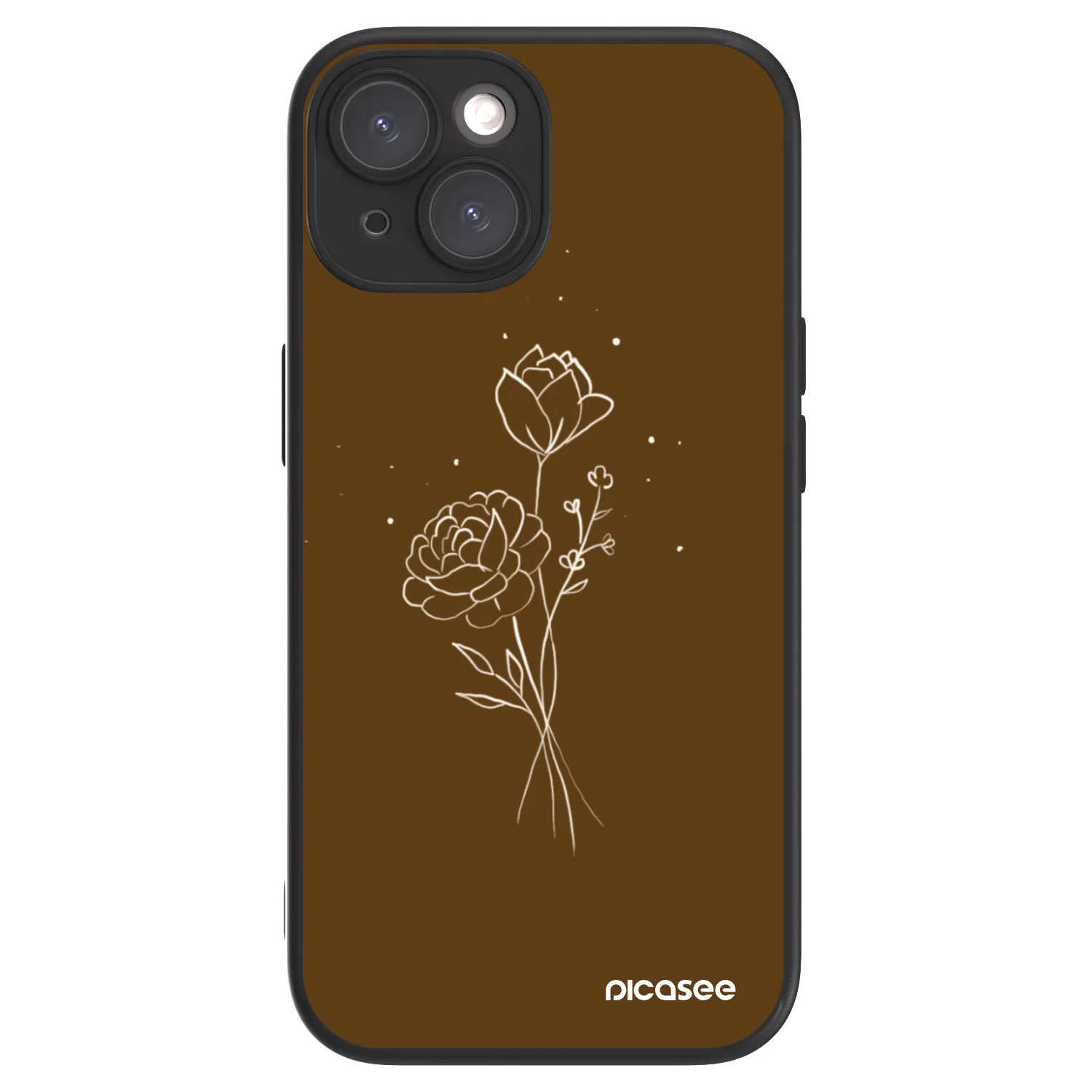 ULTIMATE CASE MagSafe pro Apple iPhone 15 - Brown flowers