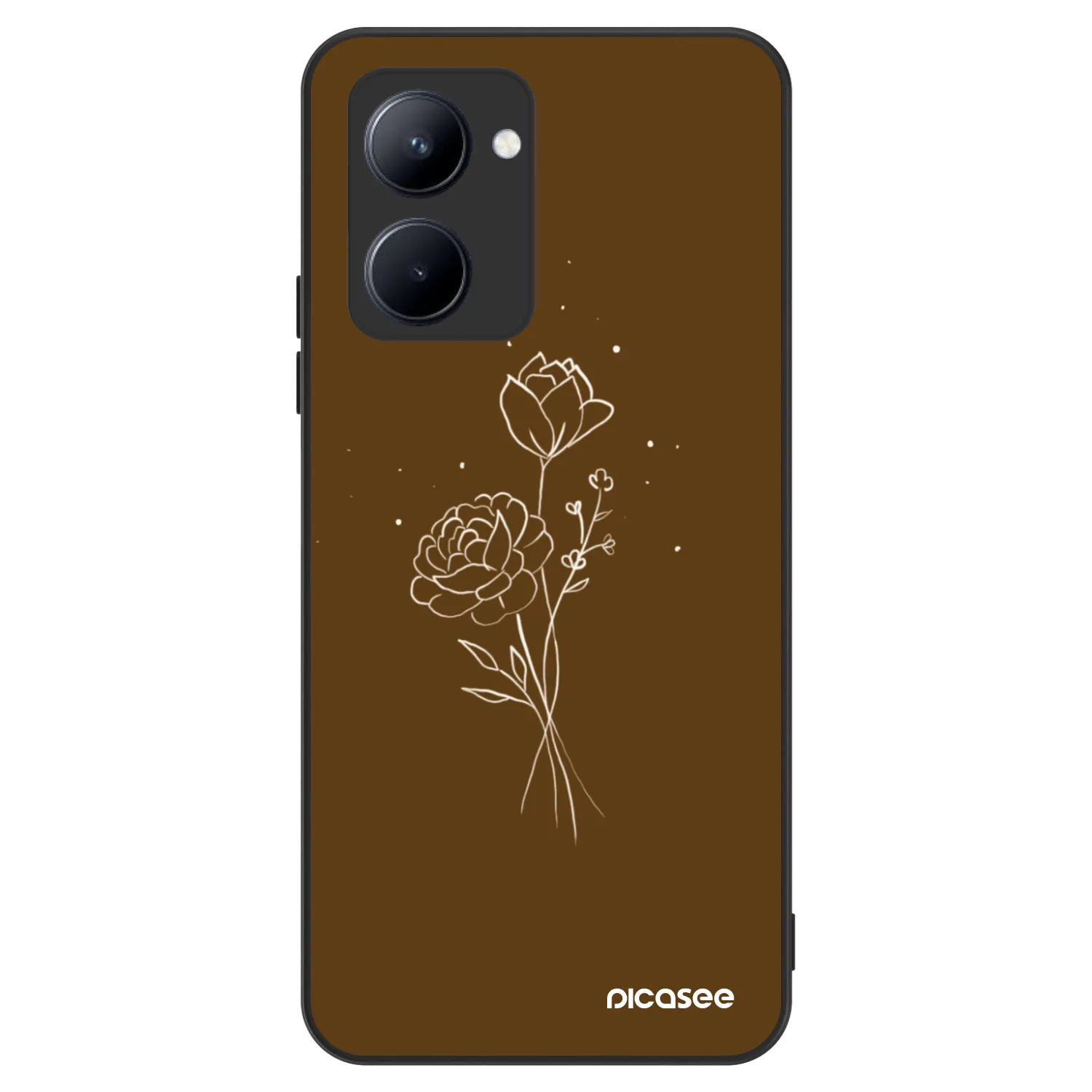 Picasee ULTIMATE CASE pro Realme C33 (2023) - Brown flowers