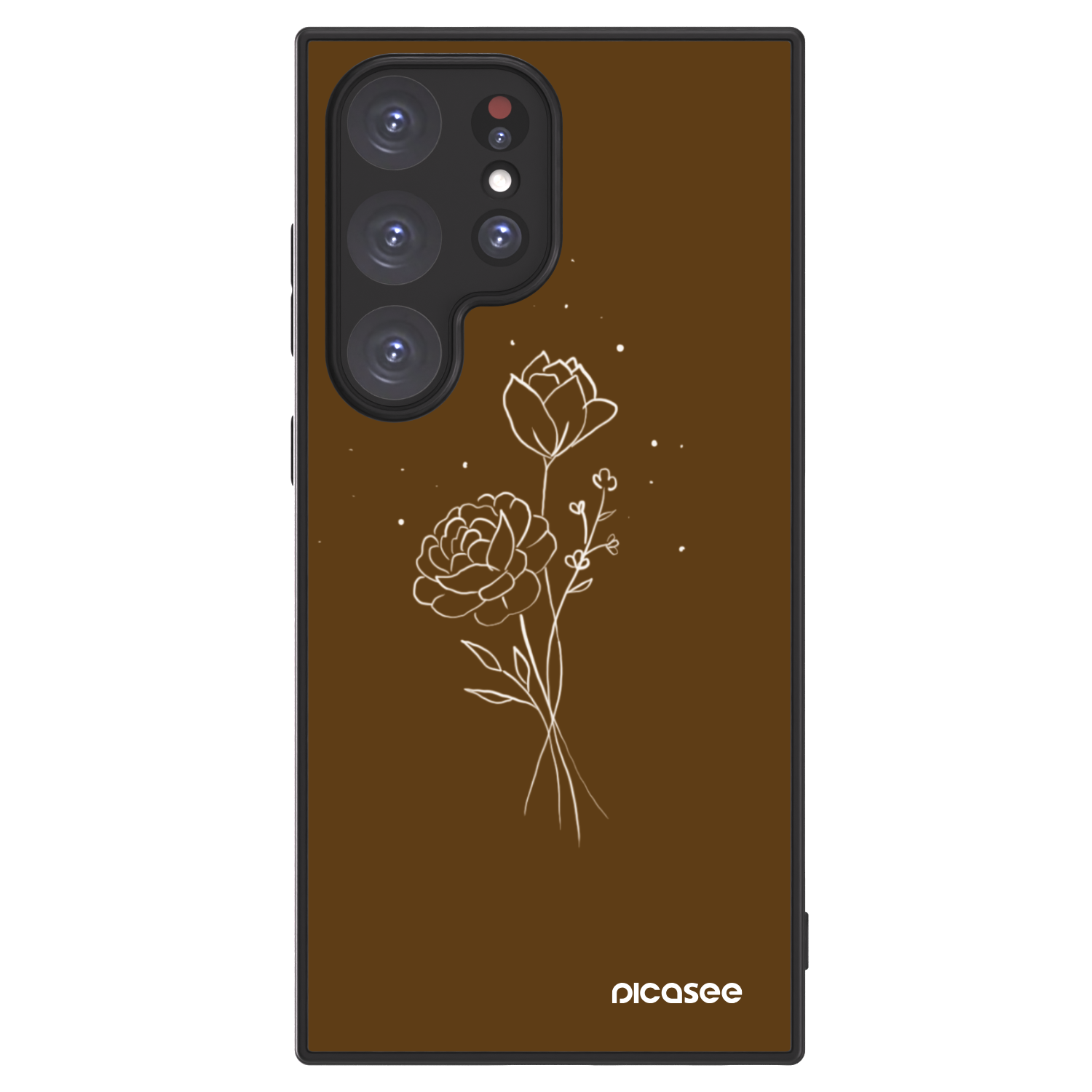 ULTIMATE CASE PowerShare pro Samsung Galaxy S24 Ultra S928B 5G - Brown flowers