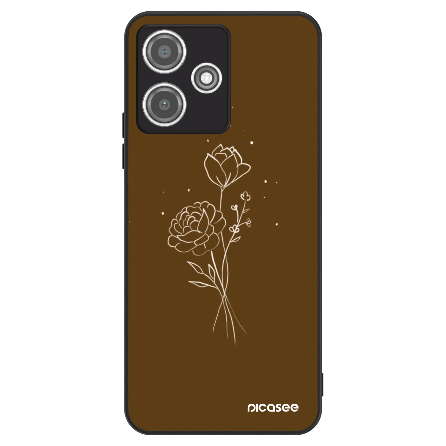 Picasee ULTIMATE CASE pro Xiaomi Redmi 12 5G - Brown flowers