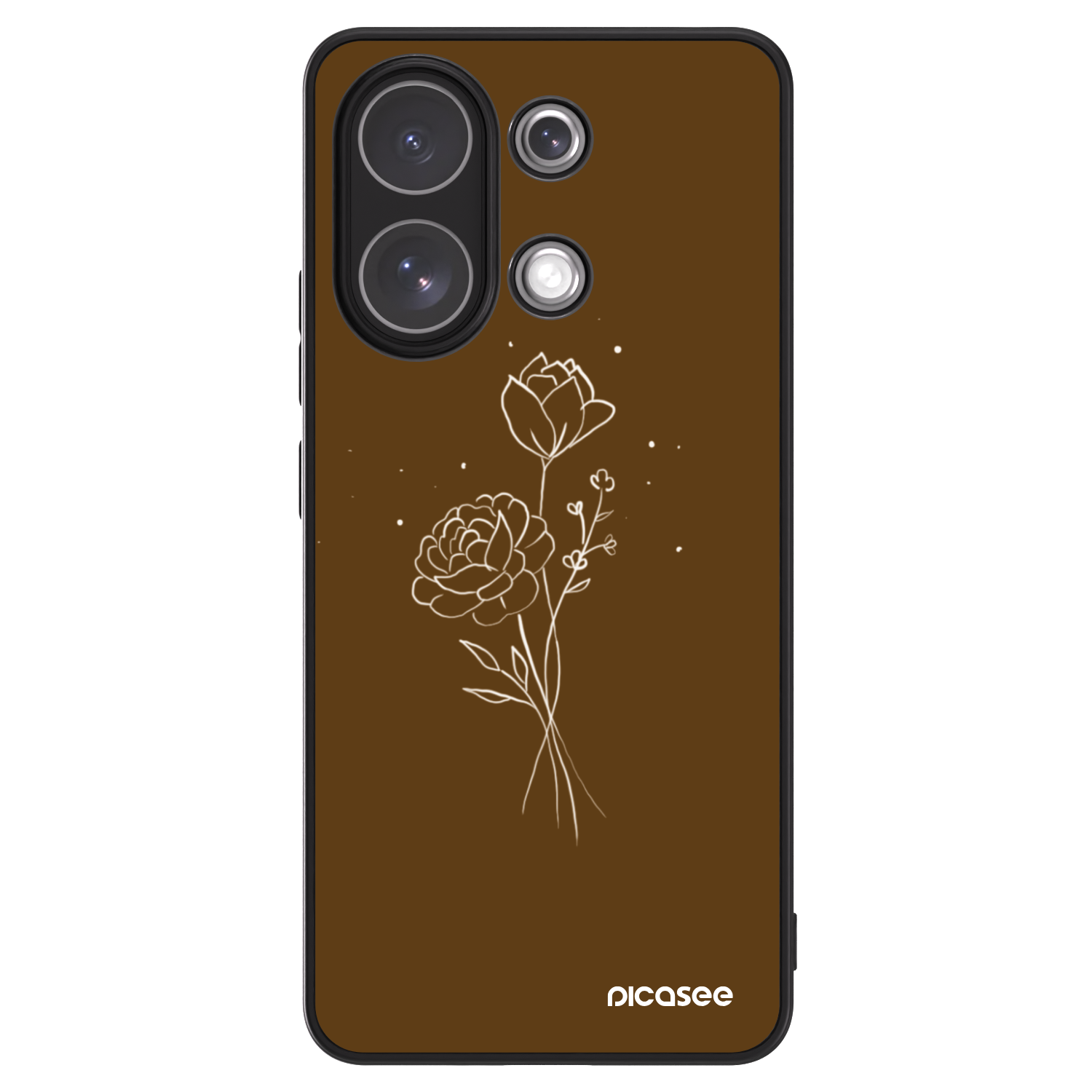 Picasee ULTIMATE CASE pro Xiaomi Redmi Note 13 4G - Brown flowers