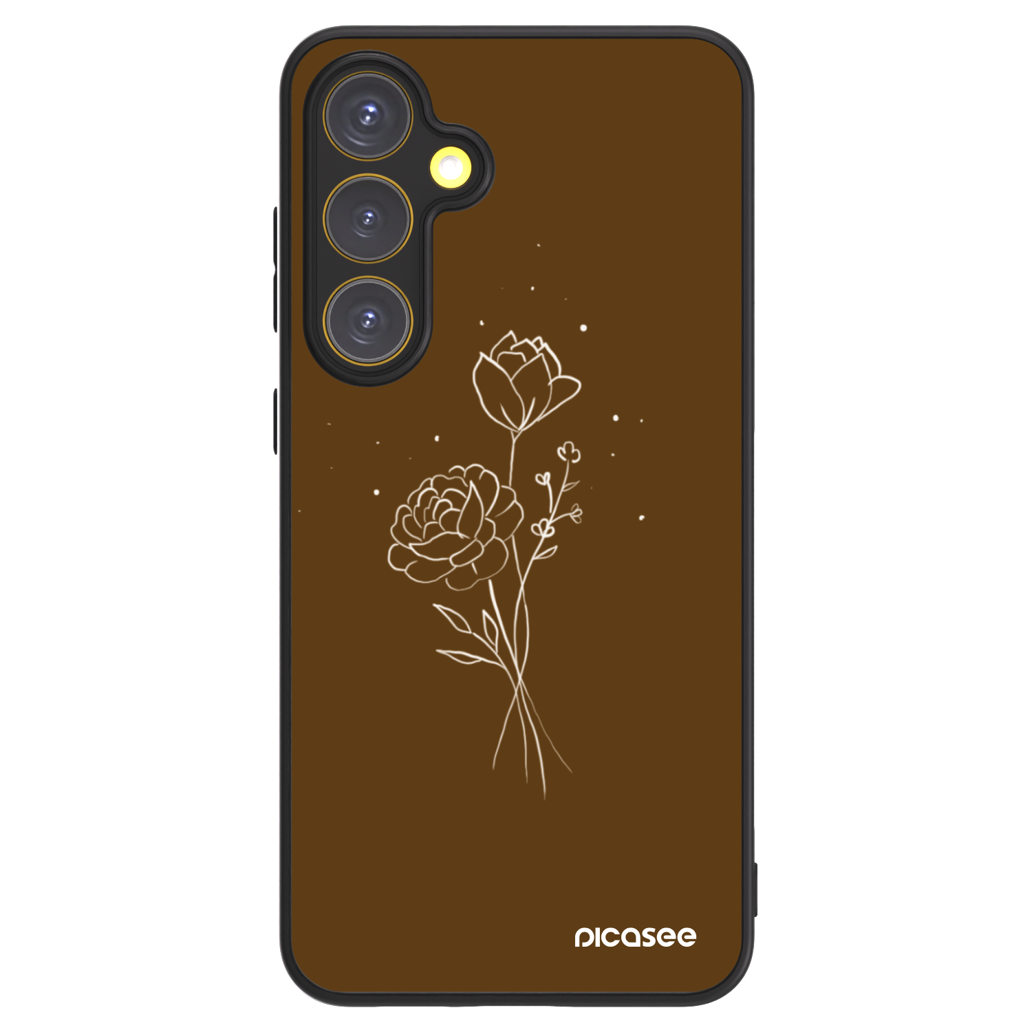 Picasee ULTIMATE CASE PowerShare pro Samsung Galaxy S24 FE S721B - Brown flowers