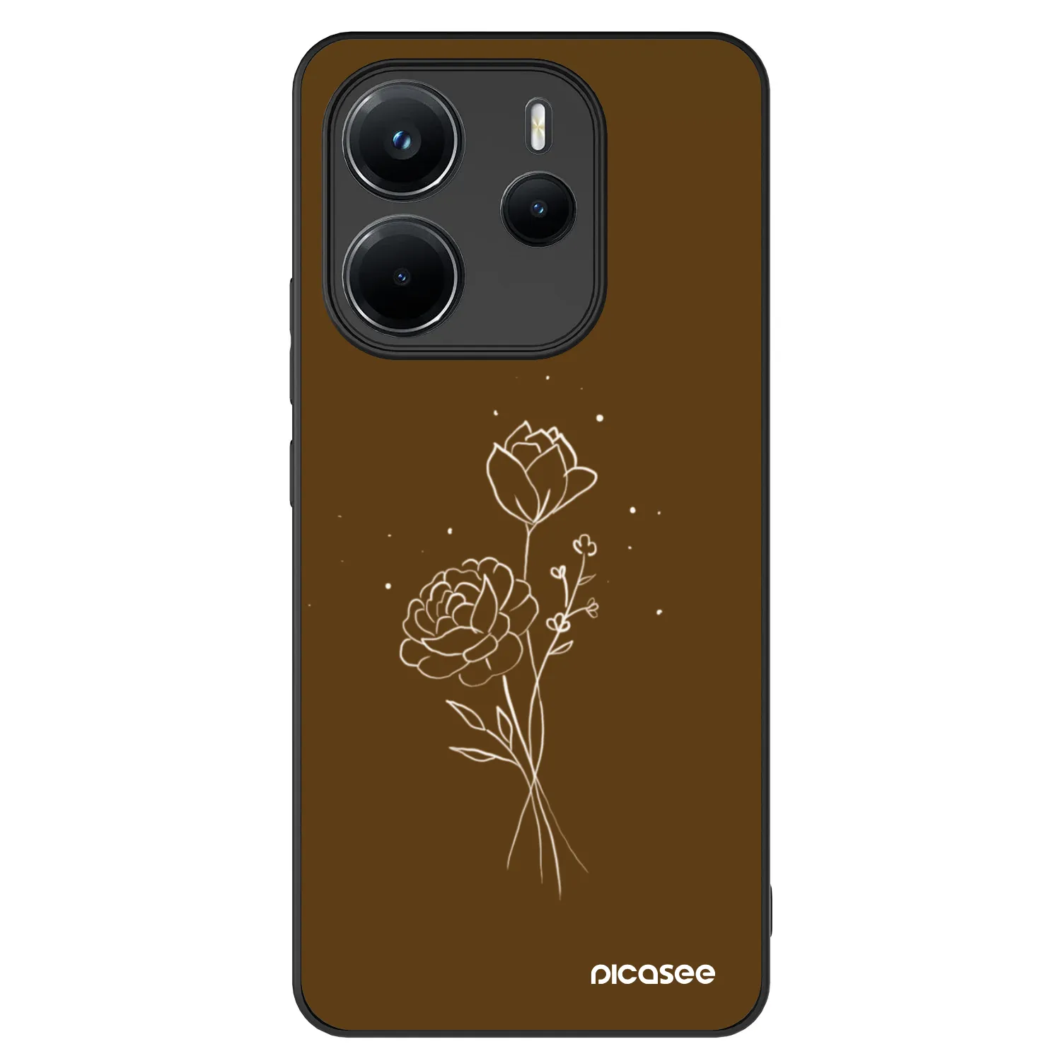 ULTIMATE CASE pro Xiaomi Redmi Note 14 4G - Brown flowers