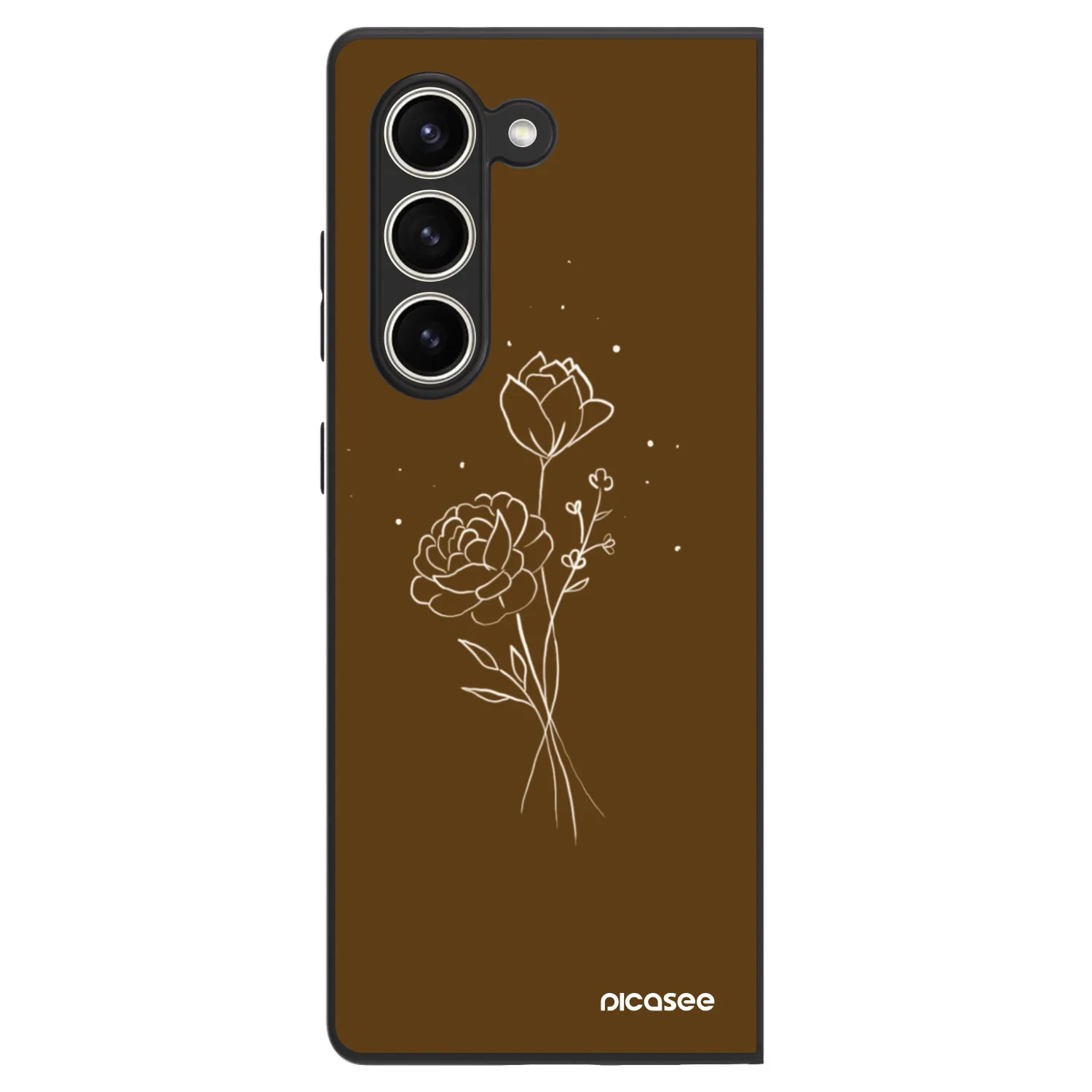 Picasee ULTIMATE CASE pro Samsung Galaxy Z Fold5 5G - Brown flowers