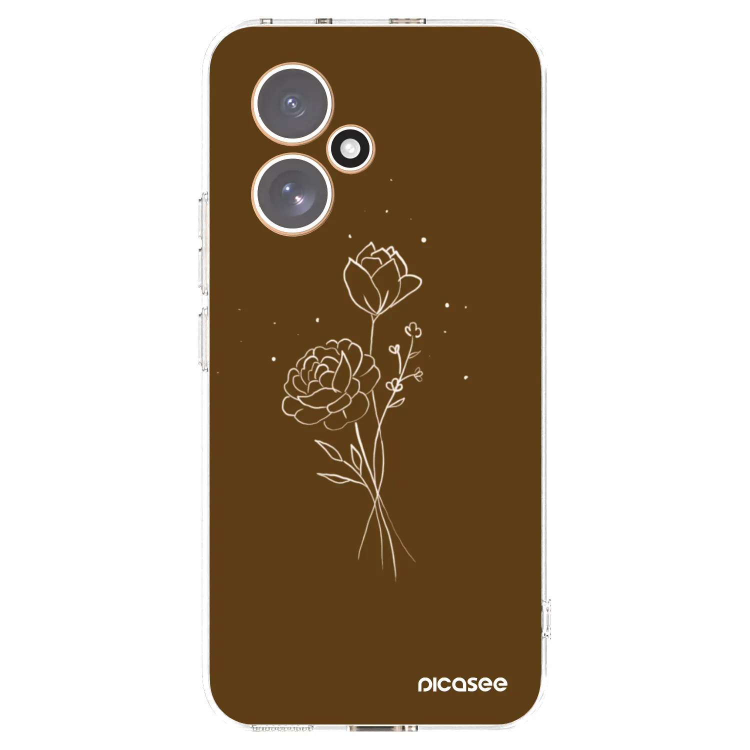 Picasee silikónový prehľadný obal pre Honor 400 5G - Brown flowers