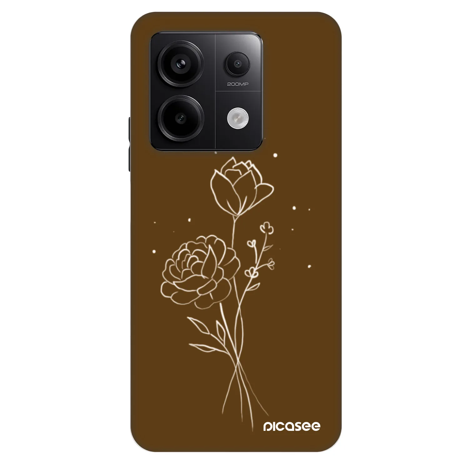 Picasee Fashion Case pre Xiaomi Redmi Note 13 Pro 5G - Brown flowers