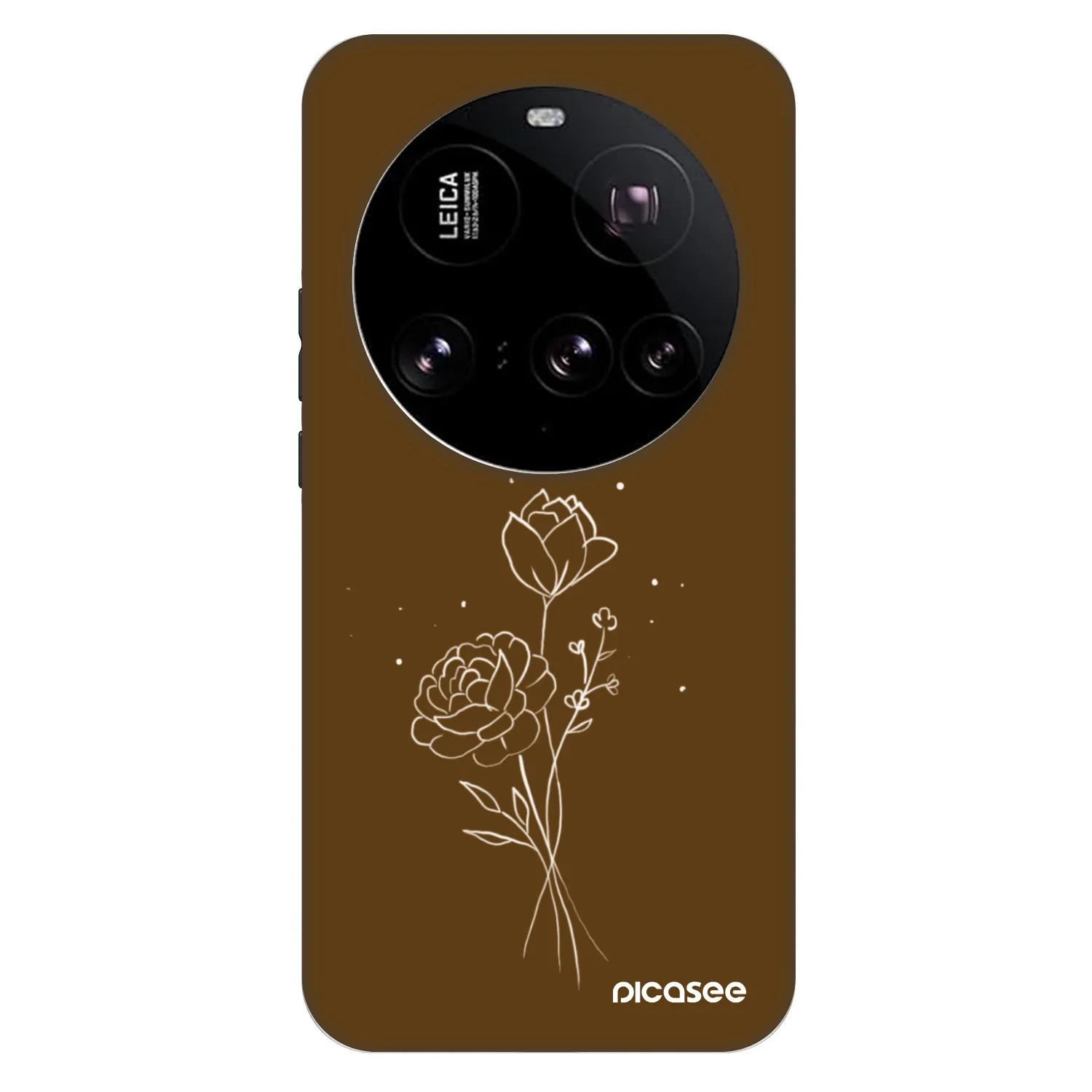 Picasee Fashion Case pre Xiaomi 15 Ultra - Brown flowers