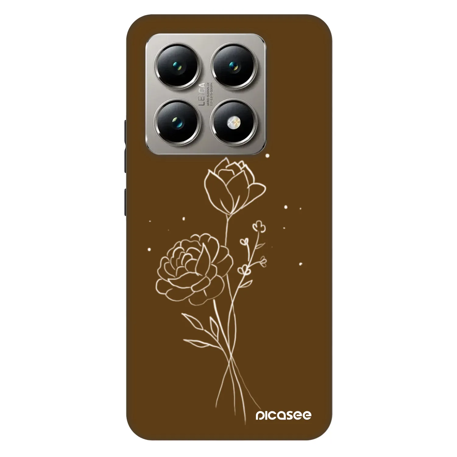 Picasee Fashion Case pre Xiaomi 14T Pro - Brown flowers