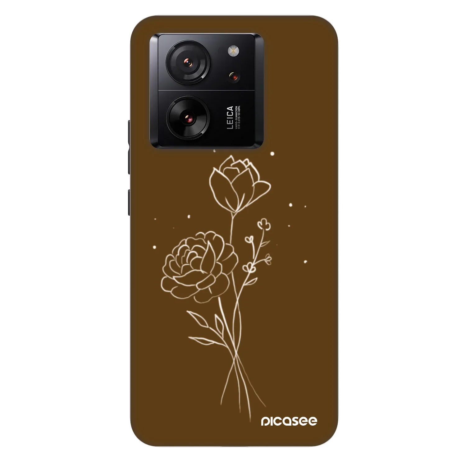 Picasee Fashion Case pre Xiaomi 13T - Brown flowers