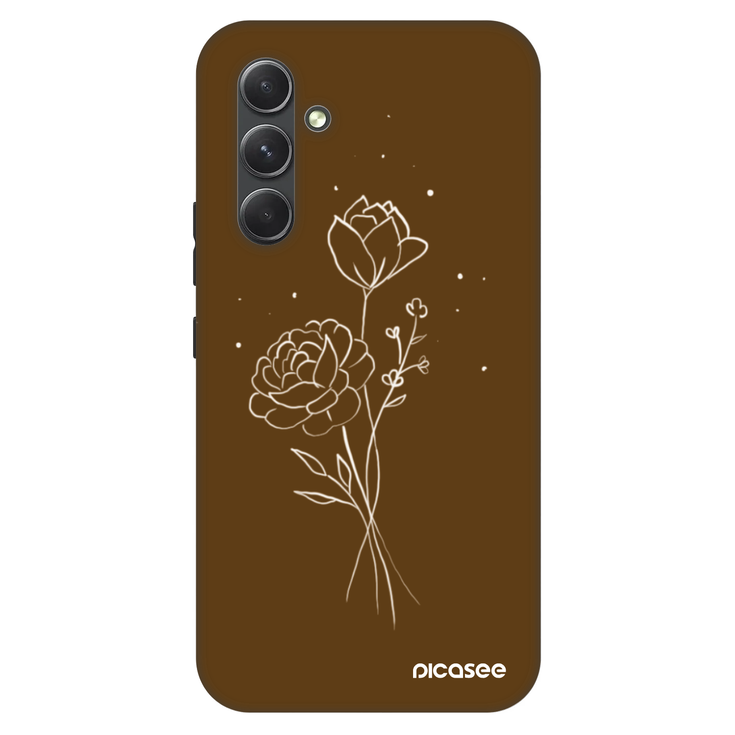 Picasee Fashion Case pre Samsung Galaxy A54 5G A546B - Brown flowers