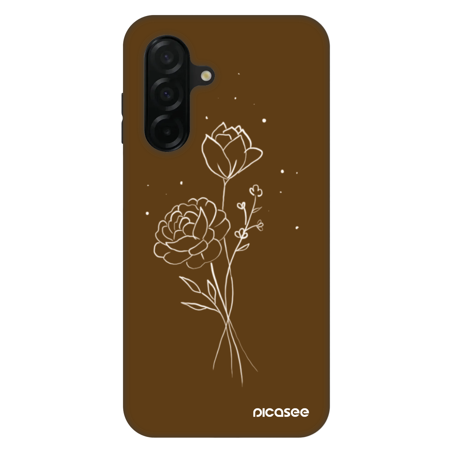 Picasee Fashion Case pre Samsung Galaxy A26 5G A266B - Brown flowers