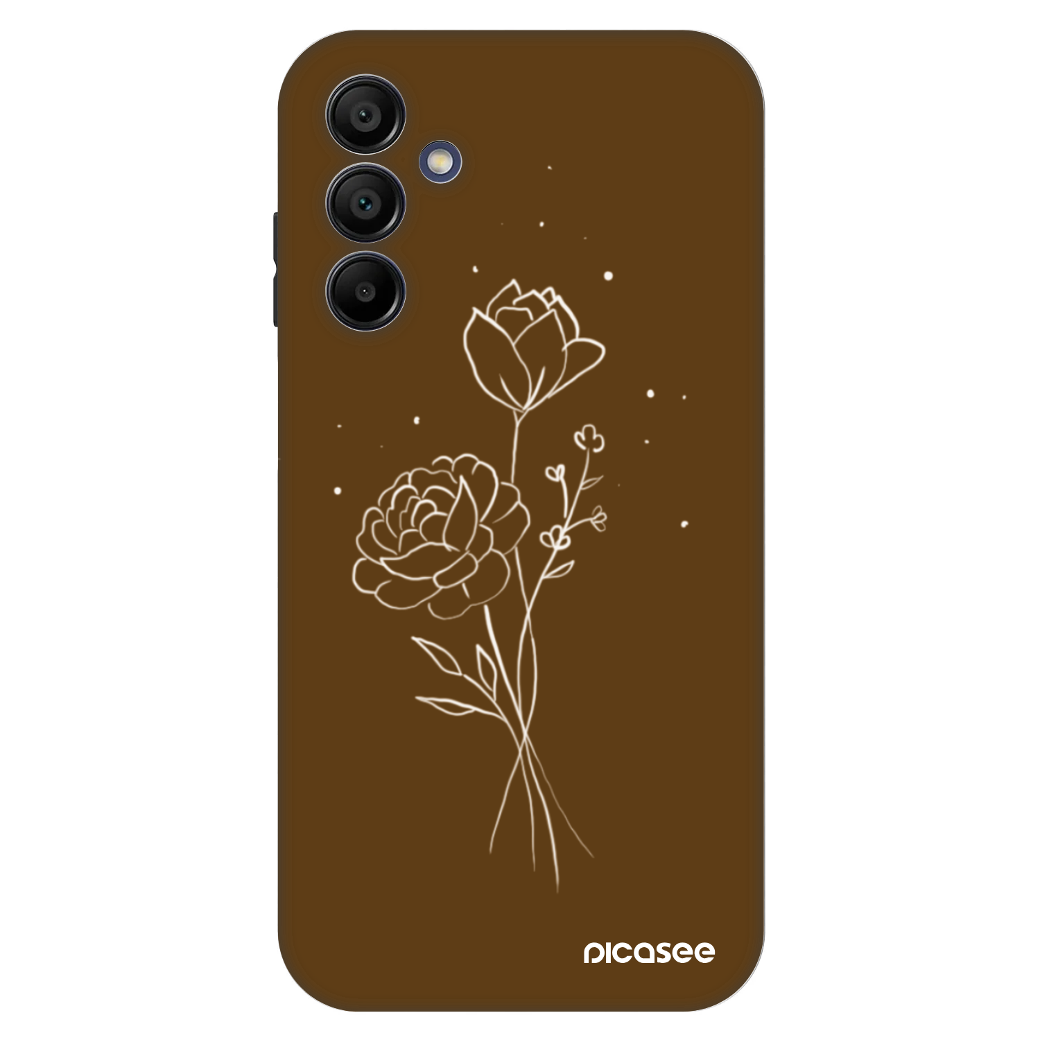 Picasee Fashion Case pre Samsung Galaxy A15 A155F 4G - Brown flowers