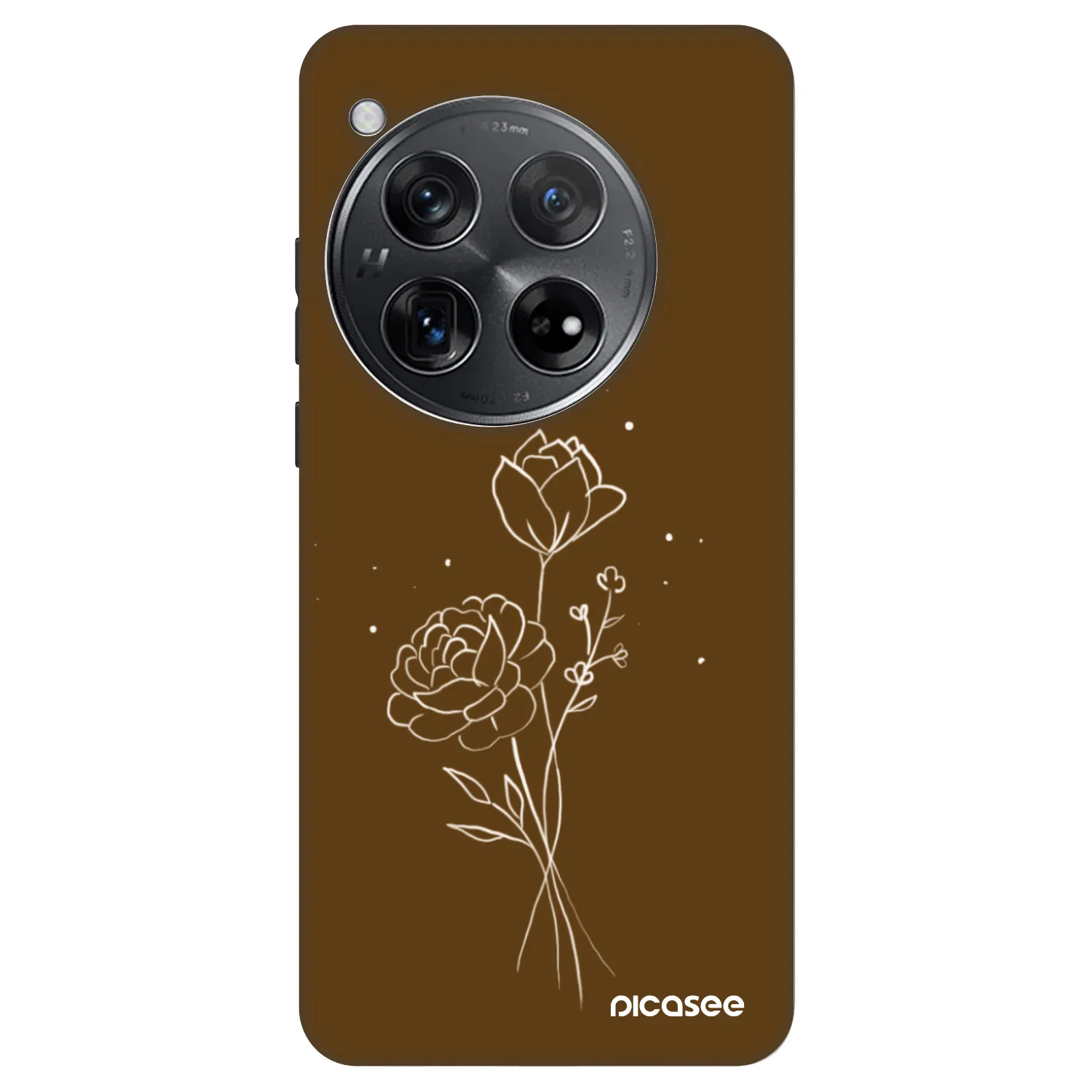 Picasee Fashion Case pre OnePlus 12 5G - Brown flowers
