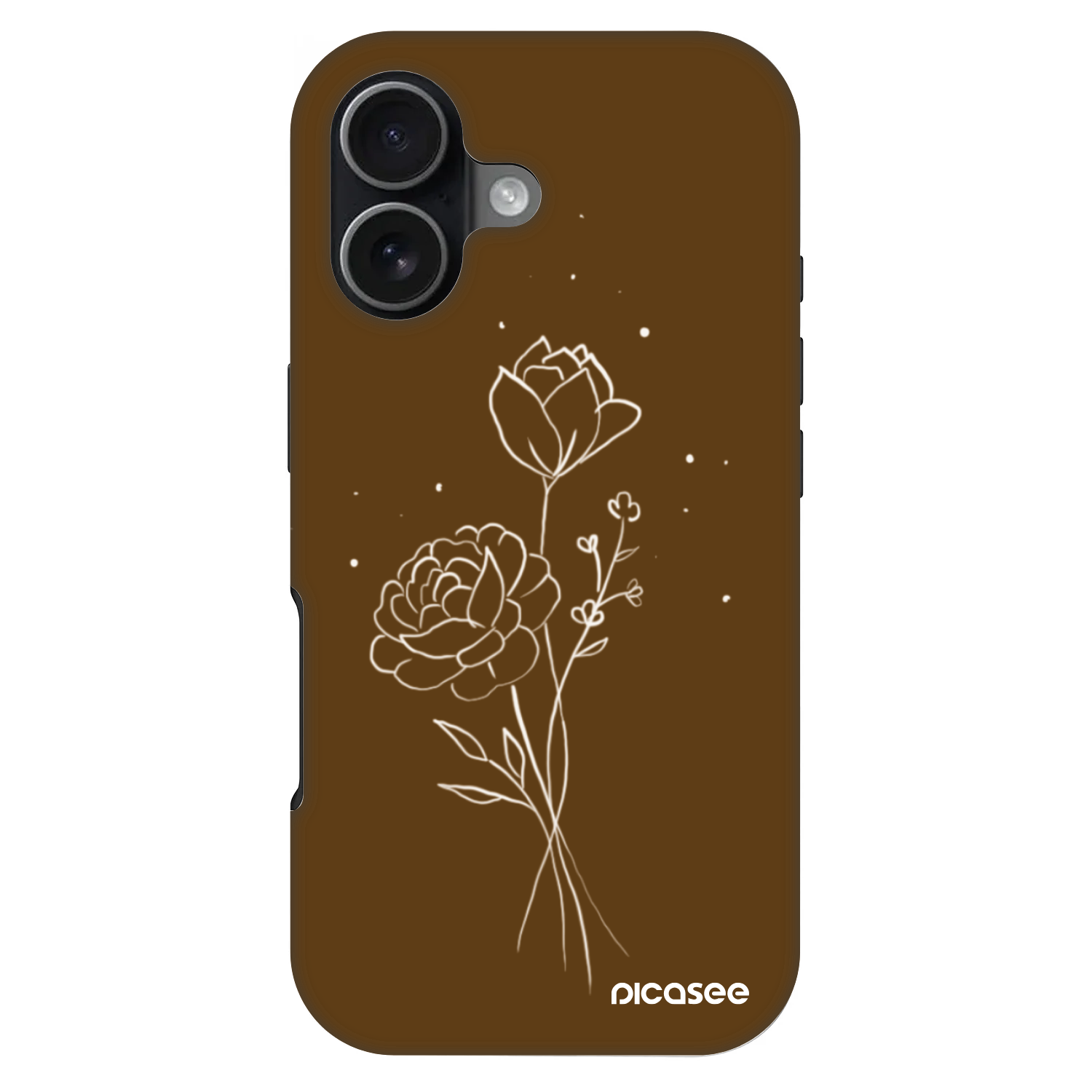 Picasee Fashion Case MagSafe pre Apple iPhone 17 - Brown flowers