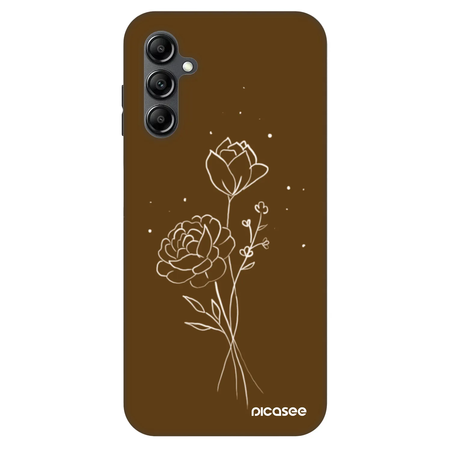 Picasee Fashion Case pre Samsung Galaxy A16 4G - Brown flowers