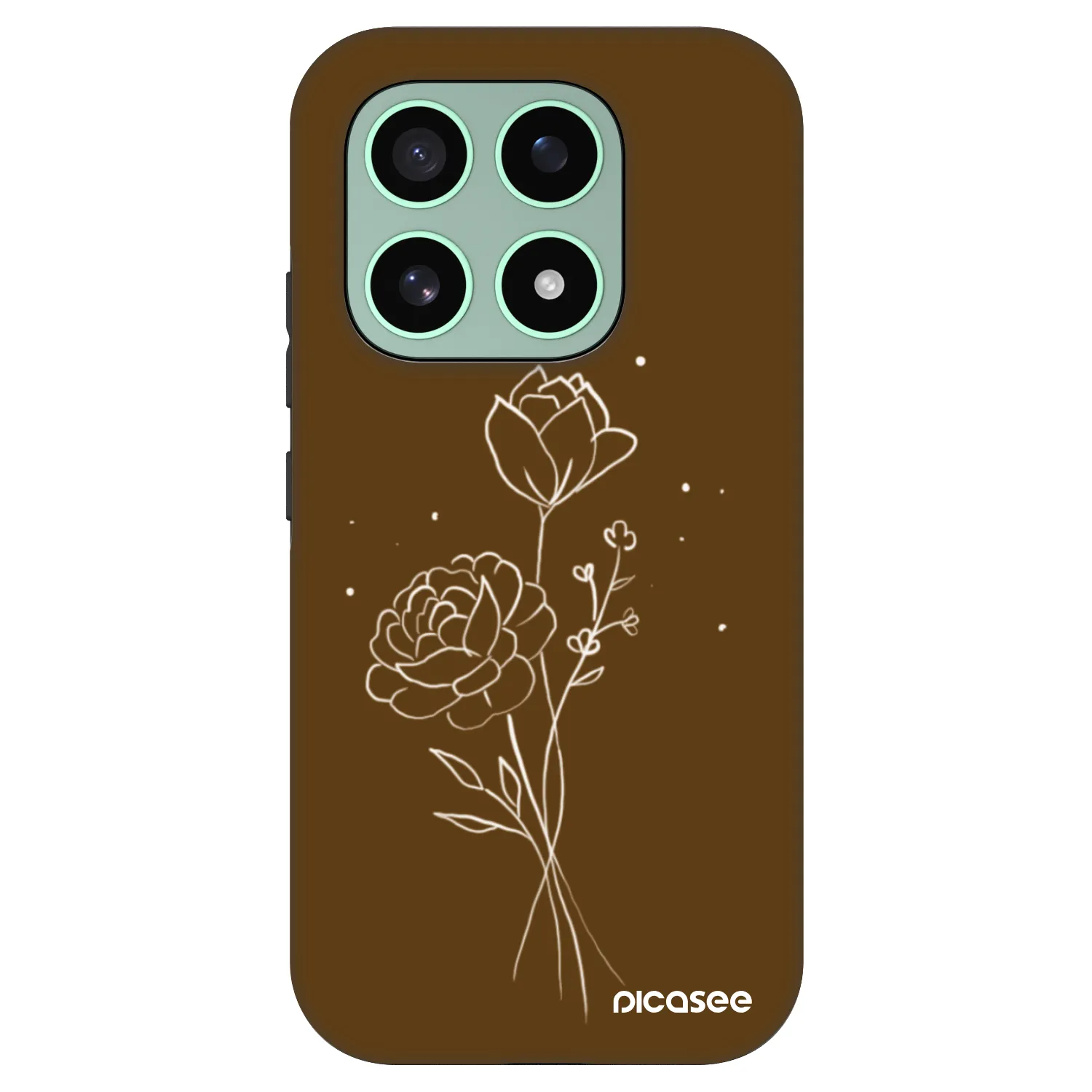 Picasee Fashion Case pre Xiaomi 17 - Brown flowers