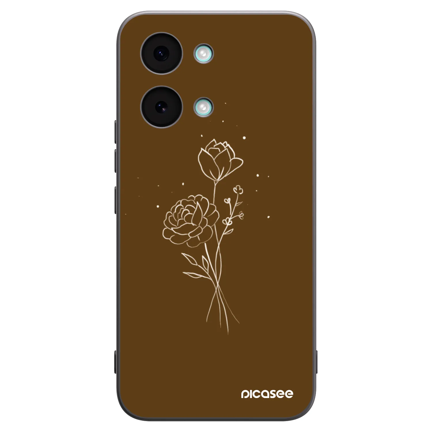 Picasee silikónový čierny obal pre Xiaomi Poco X8 Pro Max - Brown flowers