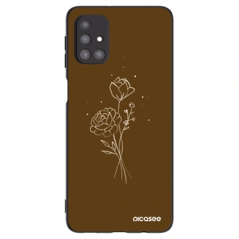 Obal pre Samsung Galaxy M31s - Brown flowers