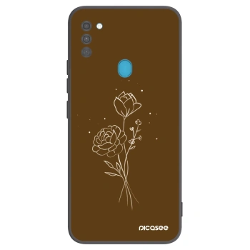 Obal pre Samsung Galaxy M11 - Brown flowers