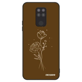 Obal pre Xiaomi Redmi Note 9 - Brown flowers