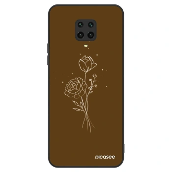 Obal pre Xiaomi Redmi Note 9 Pro - Brown flowers