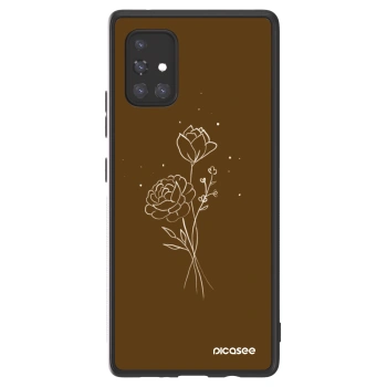 Picasee ULTIMATE CASE pro Samsung Galaxy A71 A715F - Brown flowers