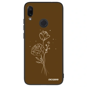 Obal pre Xiaomi Redmi Note 7 - Brown flowers