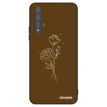 Obal pre Huawei Nova 5T - Brown flowers