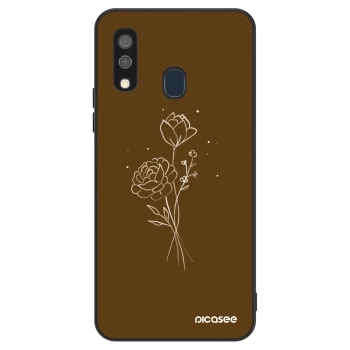 Obal pre Samsung Galaxy A40 A405F - Brown flowers