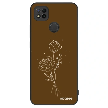 Obal pre Xiaomi Redmi 9C - Brown flowers