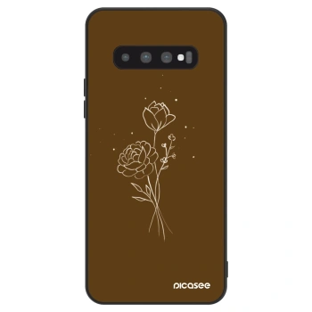 Obal pre Samsung Galaxy S10 G973 - Brown flowers