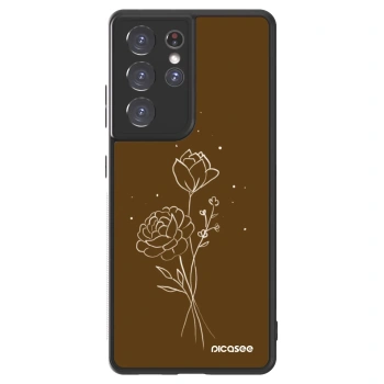 Obal pre Samsung Galaxy S21 Ultra 5G G998B - Brown flowers