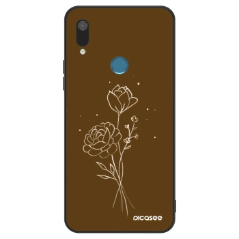 Obal pre Huawei Y7 2019 - Brown flowers