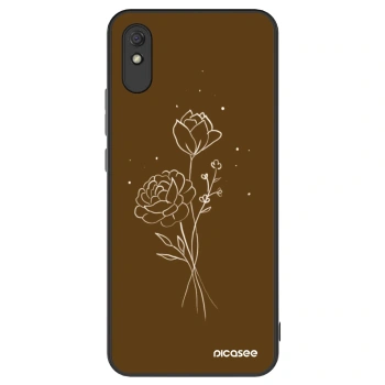 Obal pre Xiaomi Redmi 9A - Brown flowers