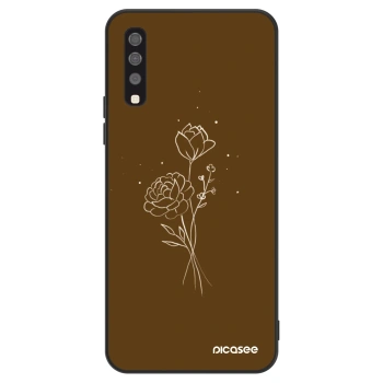 Obal pre Samsung Galaxy A70 A705F - Brown flowers