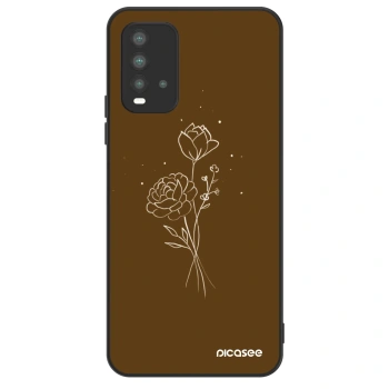 Obal pre Xiaomi Redmi 9T - Brown flowers