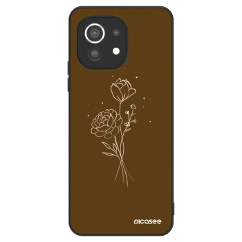 Obal pre Xiaomi Mi 11 - Brown flowers