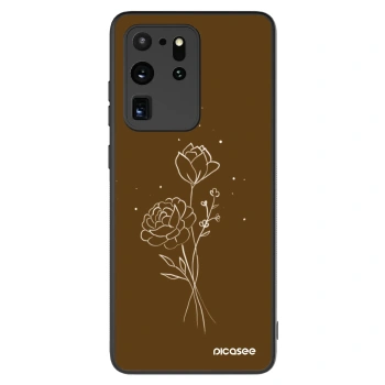 Obal pre Samsung Galaxy S20 Ultra 5G G988F - Brown flowers