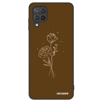 Obal pre Samsung Galaxy M12 M127F - Brown flowers