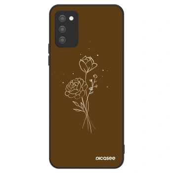 Obal pre Samsung Galaxy A02s A025G - Brown flowers