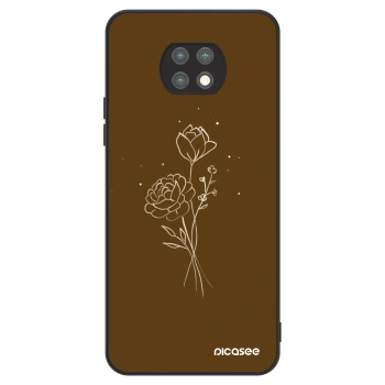 Obal pre Xiaomi Redmi Note 9T - Brown flowers