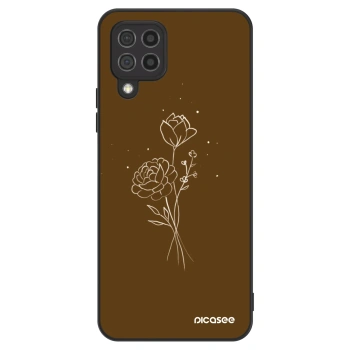Obal pre Samsung Galaxy A22 A225F 4G - Brown flowers