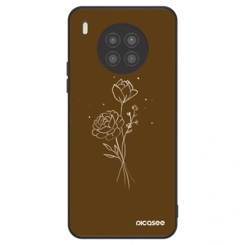 Obal pre Huawei Nova 8i - Brown flowers