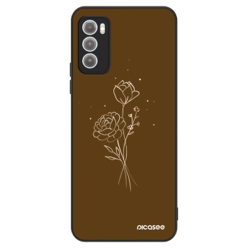 Obal pre Motorola Moto G60 - Brown flowers