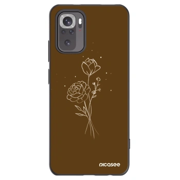 Picasee silikónový čierny obal pre Xiaomi Redmi Note 11S 4G - Brown flowers