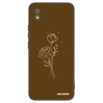 Picasee silikónový čierny obal pre Realme C11 (2021) - Brown flowers