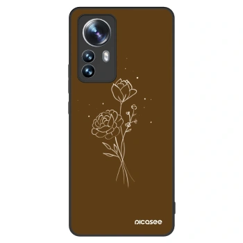 Obal pre Xiaomi 12 Pro - Brown flowers