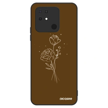 Obal pre Xiaomi Redmi 10C - Brown flowers