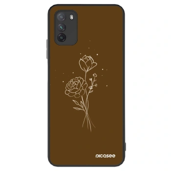 Obal pre Xiaomi Poco M3 - Brown flowers